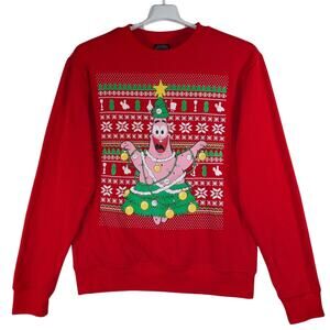 Spongebob Squarepants Patrick Star Ugly Christmas Lights Up Sweater Men’s Size S